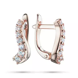 Серьги из красного золота с бриллиантами э0201сг07210007