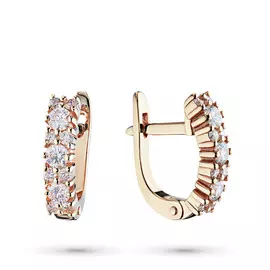 Серьги из красного золота с бриллиантами э0201сг08175000