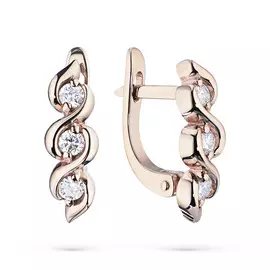 Серьги из красного золота с бриллиантами э0201сг08177700