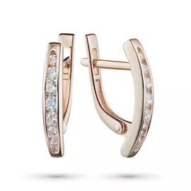 Серьги из красного золота с бриллиантами э0201сг08200109