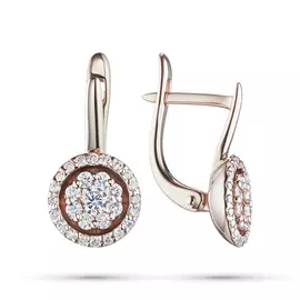 Серьги из красного золота с бриллиантами э0201сг08200114