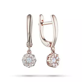 Серьги из красного золота с бриллиантами э0201сг09160600