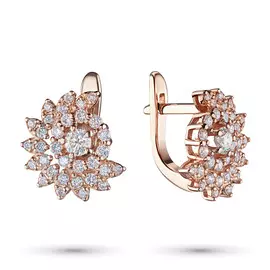 Серьги из красного золота с бриллиантами э0201сг09185900