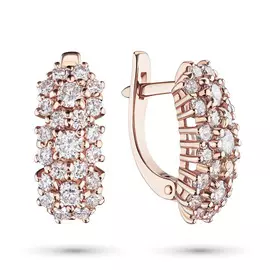 Серьги из красного золота с бриллиантами э0201сг10170900