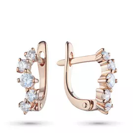 Серьги из красного золота с бриллиантами э0201сг10172900