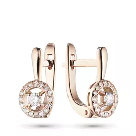 Серьги из красного золота с бриллиантами э0201сг10177400