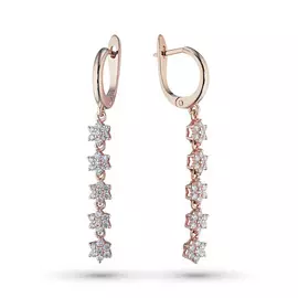 Серьги из красного золота с бриллиантами э0201сг11162200