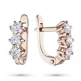 Серьги из красного золота с бриллиантами э0201сг07070100