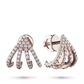 Серьги из красного золота с бриллиантом гд02с071804