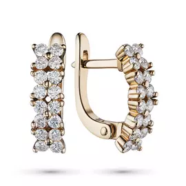 Серьги из красного золота с бриллиантом э0201сг07173700