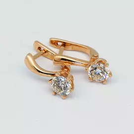 Серьги из красного золота с бриллиантом э0201сг01130900
