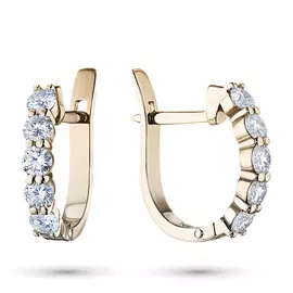 Серьги из красного золота с бриллиантом э0201сг03142100