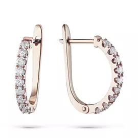 Серьги из красного золота с бриллиантами э0201сг04201467