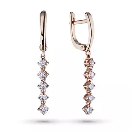 Серьги из красного золота с бриллиантами э0201сг05150500