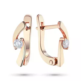 Серьги из красного золота с бриллиантами э0201сг05157200