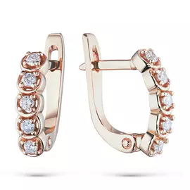 Серьги из красного золота с бриллиантами э0201сг05161000