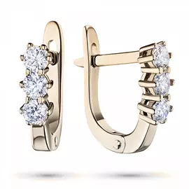 Серьги из красного золота с бриллиантом э0201сг06169700