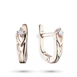 Серьги из красного золота с бриллиантами э0201сг06210502