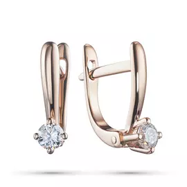 Серьги из красного золота с бриллиантами э0201сг07200216