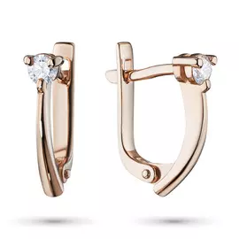 Серьги из красного золота с бриллиантами э0201сг08200107