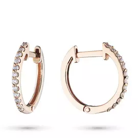 Серьги из красного золота с бриллиантом э0201сг09180100