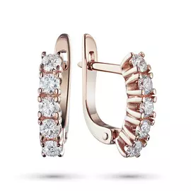 Серьги из красного золота с бриллиантами э0201сг10161600