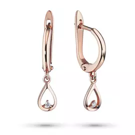 Серьги из красного золота с бриллиантом э0201сг10174700