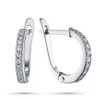 Серьги из серебра э0612сг03080400_white