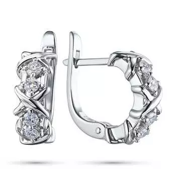 Серьги из серебра э0612сг04201504_white