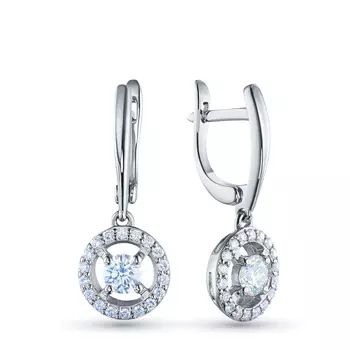 Серьги из серебра э0612сг04210018_white