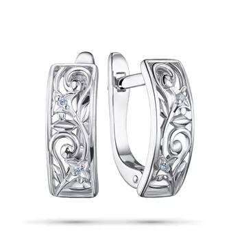 Серьги из серебра э0612сг09152600_white