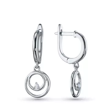 Серьги из серебра э0612сг10172800_white