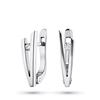 Серьги из серебра э0612сг11134300_white