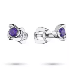 Серьги из серебра с аметистом э0607сг04200273