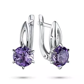 Серьги из серебра с аметистом э0607сг04200311