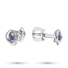 Серьги из серебра с аметистом э0607сг04200377