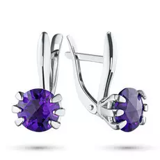Серьги из серебра с аметистом э0607сг04200537