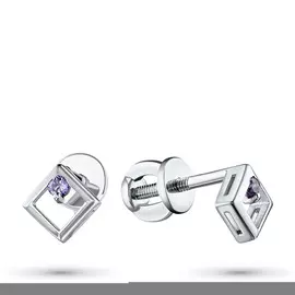 Серьги из серебра с аметистом э0607сг04201763