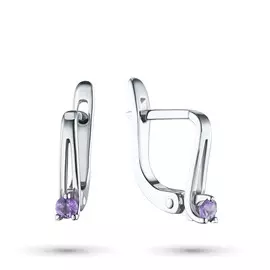 Серьги из серебра с аметистами э0607сг05156800