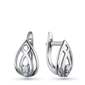 Серьги из серебра с бриллиантами э0601сг04210516