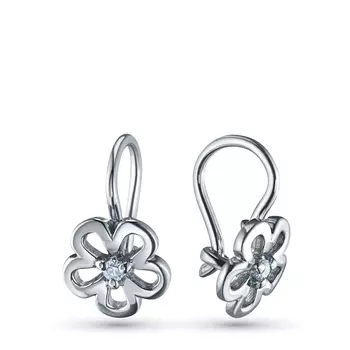 Серьги из серебра с бриллиантами э0601сг04210526