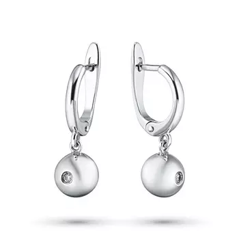 Серьги из серебра с бриллиантами э0601сг05153800