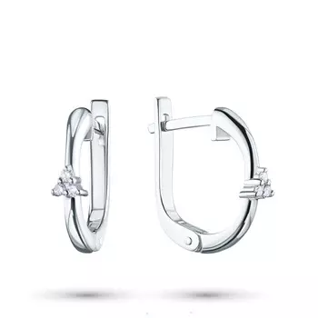 Серьги из серебра с бриллиантами э0601сг05158400