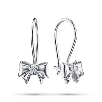 Серьги из серебра с бриллиантами э0601сг07171400