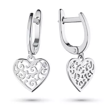 Серьги из серебра с бриллиантами э0601сг07174400
