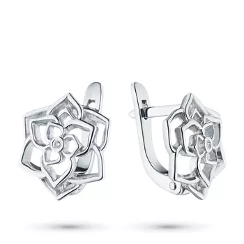 Серьги из серебра с бриллиантами э0601сг07184800