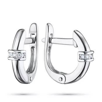 Серьги из серебра с бриллиантами э0601сг07210120