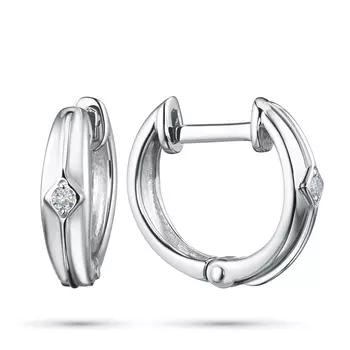 Серьги из серебра с бриллиантами э0601сг09220501