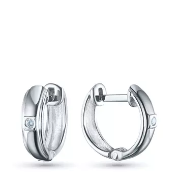 Серьги из серебра с бриллиантами э0601сг09220502