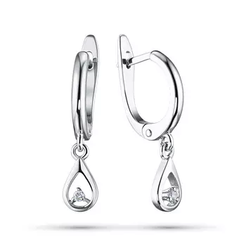 Серьги из серебра с бриллиантами э0601сг10174700